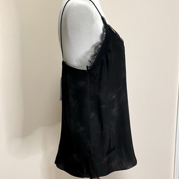 Anine Bing Lace Silk Black Tie Dye Cami - Picture 7 of 13